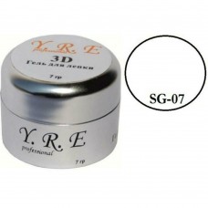 Г04020 Гель YRE 3D кольоровий для ліплення білий SG-07 